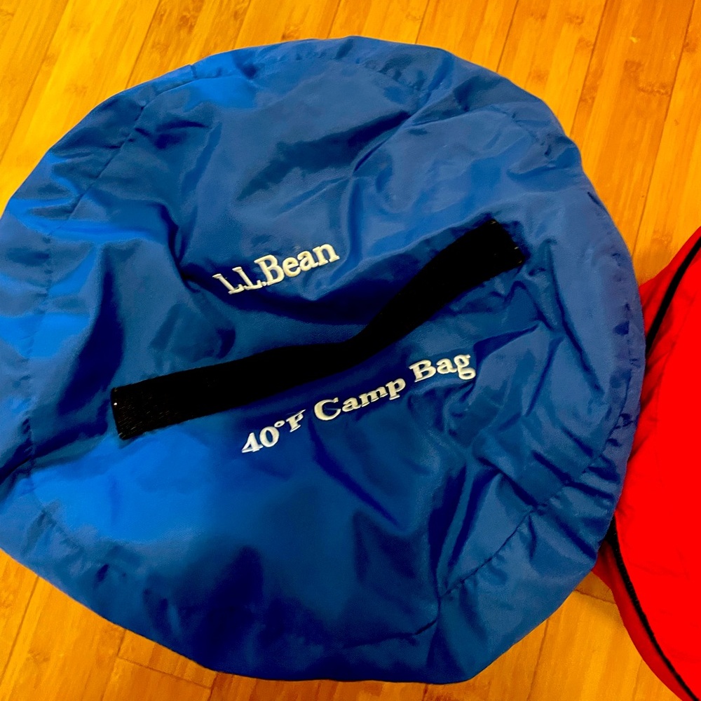 TWO Lot LL Bean Camp Bag 40 degree Sleeping Bag